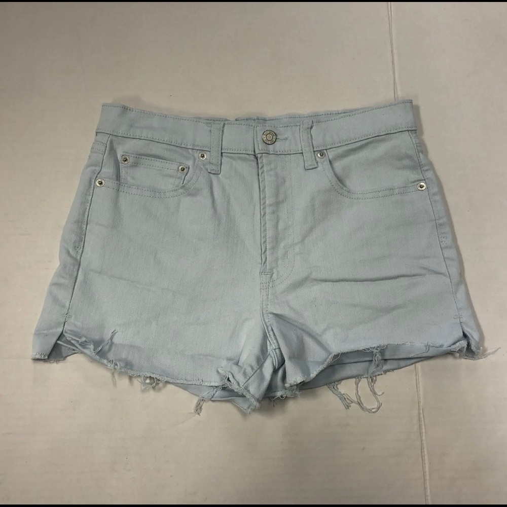 GAP 1969 Women’s 3" Denim Shorts, Light Wash High Rise Stretch, Size 28